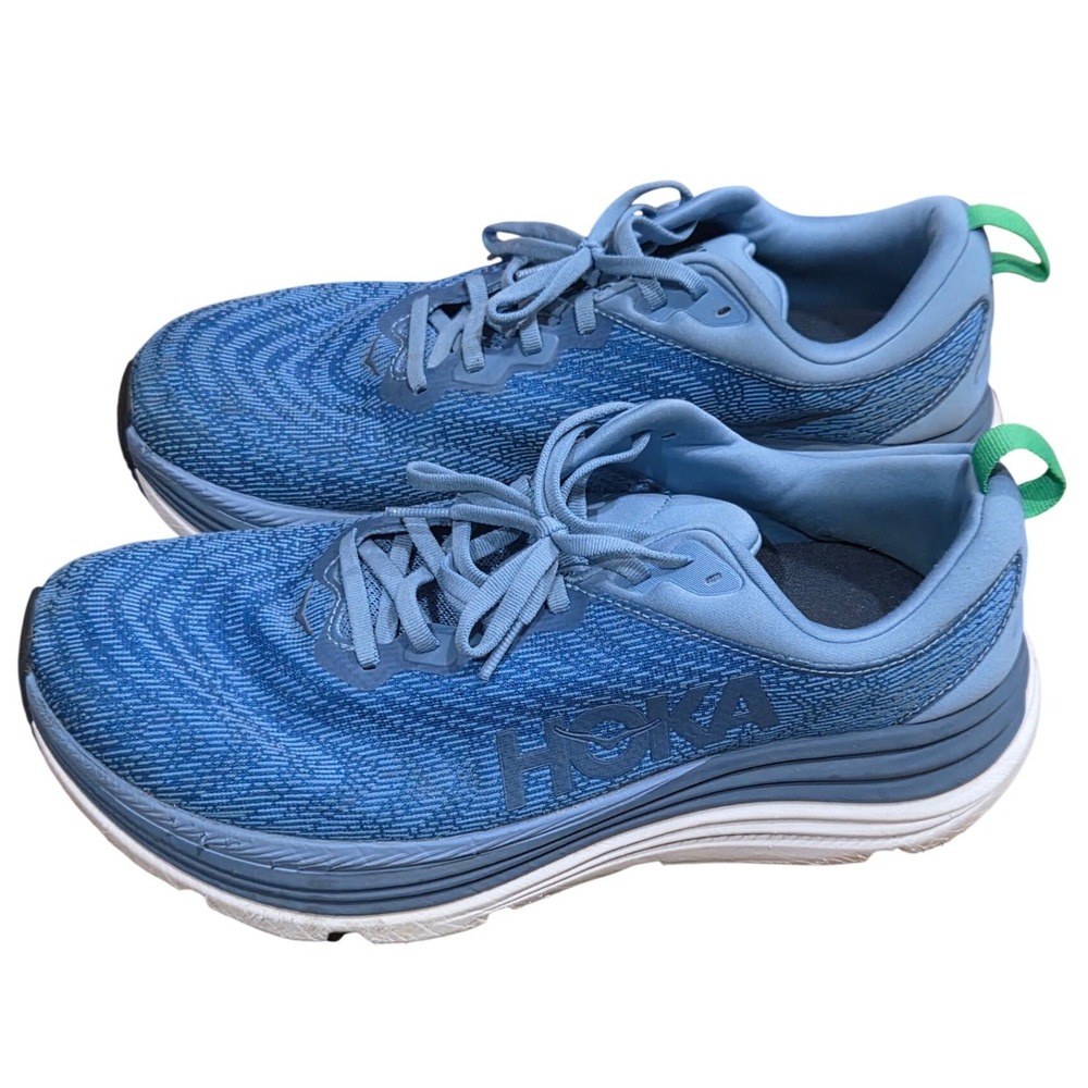 Hoka Gaviota 5 Mens Running Blue Stability Sneakers 11 2E Wide Support Cushion
